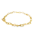 Load image into Gallery viewer, Paper Clip Pearl Chain Bracelet