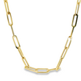 Load image into Gallery viewer, Gold Paperclip Chain Necklace