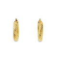 Load image into Gallery viewer, Gold Twisted Hoop Earrings