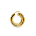 Load image into Gallery viewer, Gold Twisted Hoop Earrings
