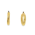 Load image into Gallery viewer, Gold Twisted Hoop Earrings