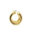 Load image into Gallery viewer, Gold Twisted Hoop Earrings