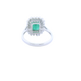 Load image into Gallery viewer, Classic Emerald and Diamond Ring