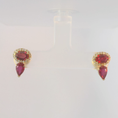 Load image into Gallery viewer, Ruby and Diamond Earrings