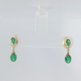 Load image into Gallery viewer, Emerald Drop Earrings