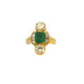 Load image into Gallery viewer, Emerald and Diamond Ring