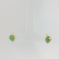 Load image into Gallery viewer, Pear-Shaped Emerald Earrings