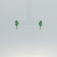 Load image into Gallery viewer, Emerald and Diamond Earrings