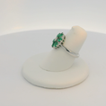 Load image into Gallery viewer, Emerald Flower Ring