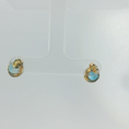 Load image into Gallery viewer, Gold and Topaz Stud Earrings