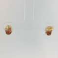 Load image into Gallery viewer, Oval Garnet Earrings
