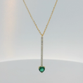 Load image into Gallery viewer, Heart-Shaped Emerald Pendant