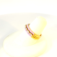 Load image into Gallery viewer, Pink Enemal & Marquise Diamond Ring