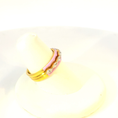 Load image into Gallery viewer, Pink Enemal & Marquise Diamond Ring
