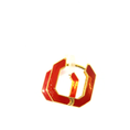 Load image into Gallery viewer, Red Enamel & Diamond Earrings