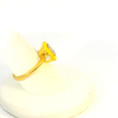 Load image into Gallery viewer, Vibrant Yellow Enamel & Diamond Ring