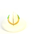 Load image into Gallery viewer, Green Enemal & Diamond Gold Ring