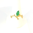 Load image into Gallery viewer, Yellow Gold Cocktail Ring with Oval Emerald Gemstones