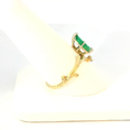 Load image into Gallery viewer, Yellow Gold Cocktail Ring with Oval Emerald Gemstones
