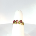 Load image into Gallery viewer, Peridot with Pinkish-Purple Tourmaline Staggered Setting
