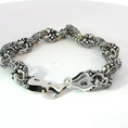 Load image into Gallery viewer, Sterling Silver Chain Bracelet with Intricate Drawings and Words