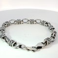 Load image into Gallery viewer, Sterling Silver Chain Bracelet with Engraved Details