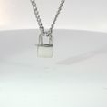 Load image into Gallery viewer, Silver Chain Necklace with Padlock Pendant