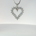 Load image into Gallery viewer, Silver & CZ Heart Pendant
