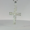 Load image into Gallery viewer, Sterling Silver Crucifix Pendant with White Gold Finish