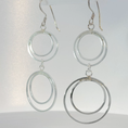 Load image into Gallery viewer, Sterling Silver Double Circle Dangle Earrings