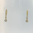 Load image into Gallery viewer, Yellow Gold Dangle Earrings with Round Brilliant Diamonds