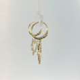 Load image into Gallery viewer, Yellow Gold Diamond Heart Dangle Earrings