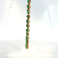 Load image into Gallery viewer, Yellow Gold Chain Necklace with Square Emeralds ( Columbian)