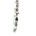 Load image into Gallery viewer, Elegant Silver Chain Link Bracelet with Decorated Barrel Beads