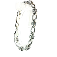 Load image into Gallery viewer, Elegant Silver Chain Link Bracelet with Decorated Barrel Beads