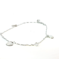 Load image into Gallery viewer, Silver Charm Anklet with Crystal and Seashell Accents