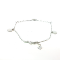 Load image into Gallery viewer, Silver Charm Anklet with Crystal and Seashell Accents