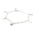 Load image into Gallery viewer, Elegant Silver Chain Anklet with Round Brilliant Diamonds