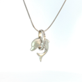 Load image into Gallery viewer, Silver Diamond Dolphin Charm