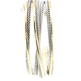 Load image into Gallery viewer, David Yurman Yellow Gold & Silver Bangle
