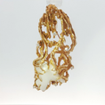 Load image into Gallery viewer, Yellow Gold Brooch with Baroque Pearl