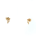 Load image into Gallery viewer, Emerald Cactus Stud Earrings in Yellow Gold