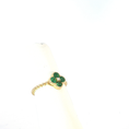 Load image into Gallery viewer, Yellow Gold Ring with Clover Emerald Design