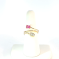 Load image into Gallery viewer, Multistone Ring with Vivid Pink Sapphire