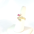 Load image into Gallery viewer, Multistone Ring with Vivid Pink Sapphire