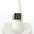 Load image into Gallery viewer, Silver Onyx Star of David Signet