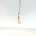 Load image into Gallery viewer, Oval Cut Diamond Pendant Necklace in Yellow Gold