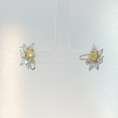 Load image into Gallery viewer, Fancy Intense Yellow Diamond Cluster Earrings in White Gold