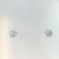 Load image into Gallery viewer, Diamond Floral Cluster Earrings White