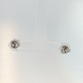 Load image into Gallery viewer, Diamond Floral Cluster Earrings White